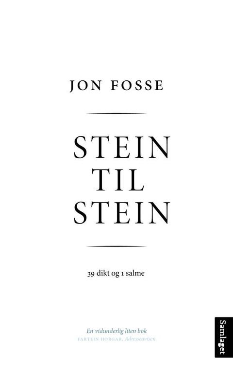 Stein til stein - 39 dikt og 1 salme