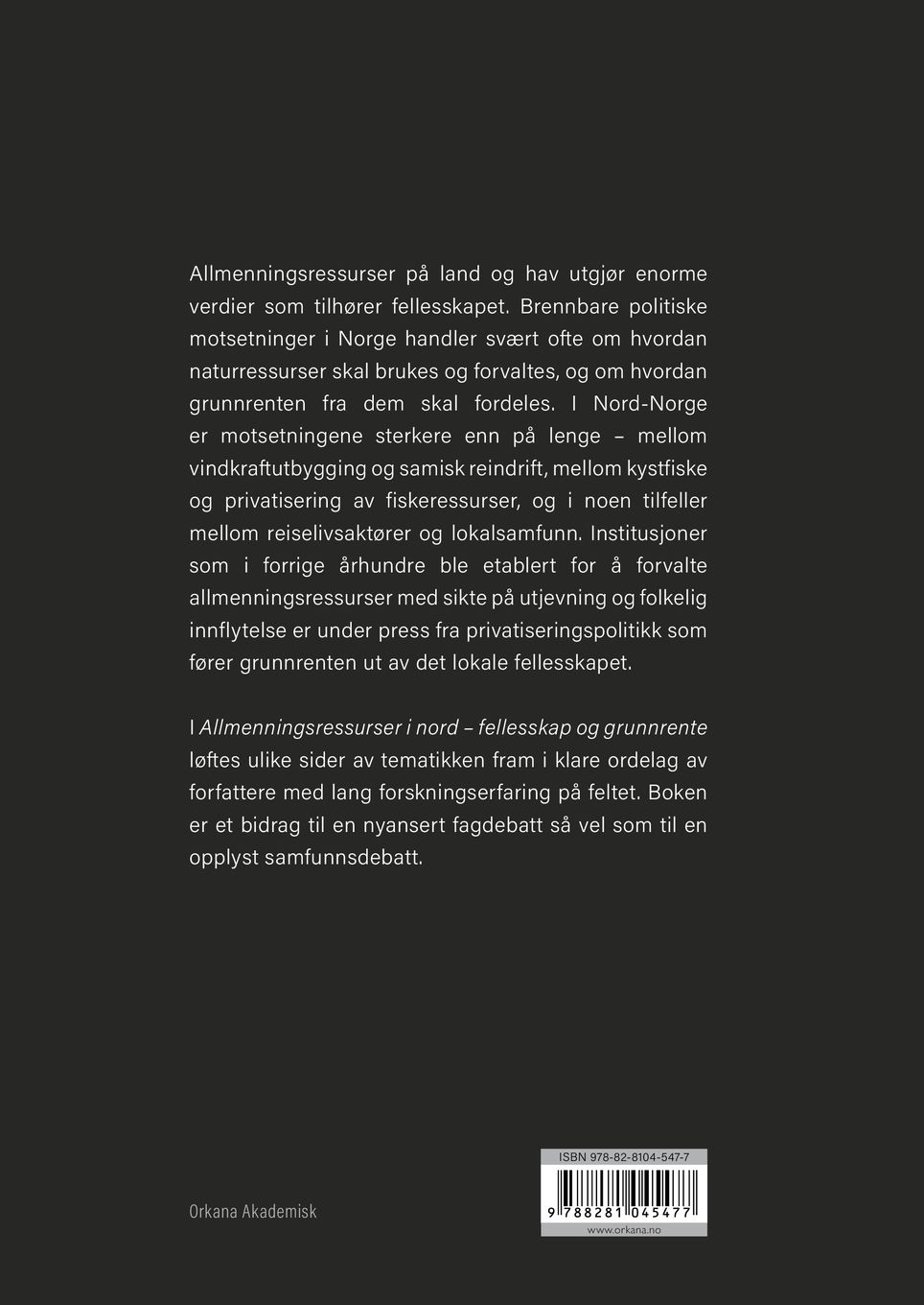 Allmenningsressurser i nord