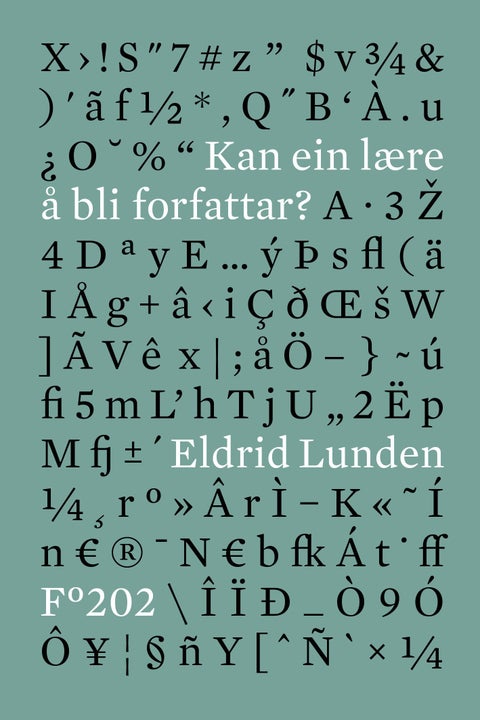 Kan ein lære å bli forfattar?