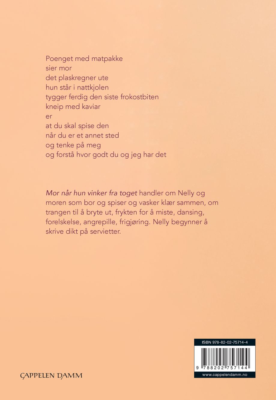Mor når hun vinker fra toget