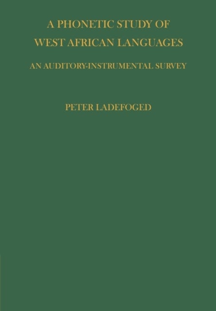 Phonetic Study of West African Languages