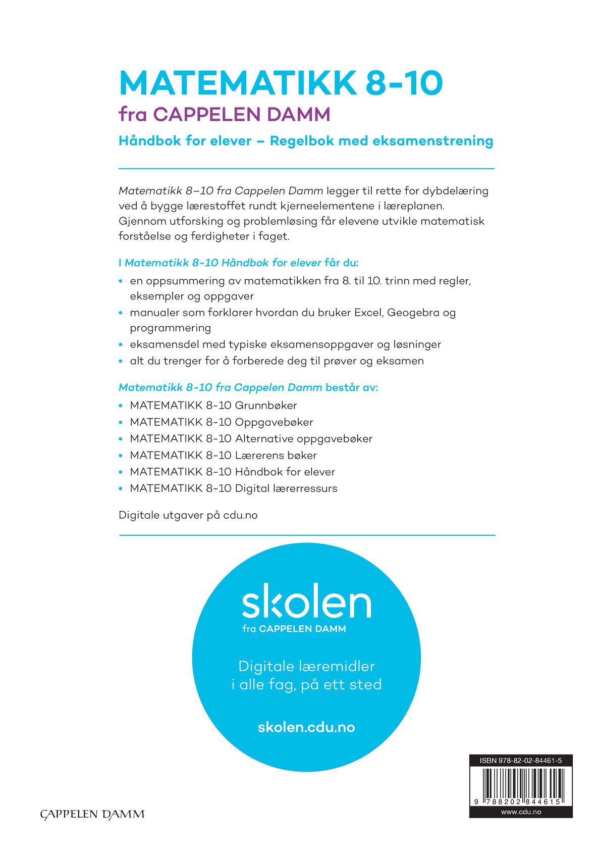 Matematikk 8-10 fra Cappelen Damm