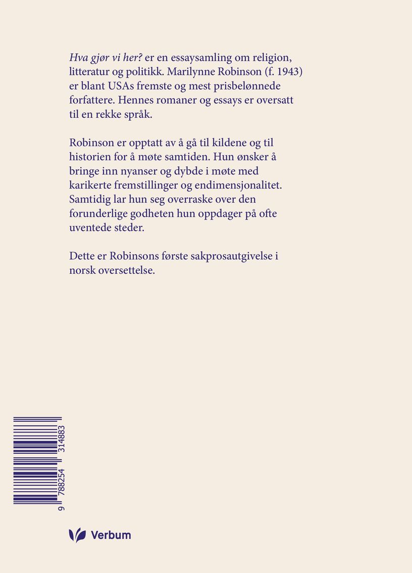 Hva gjør vi her?