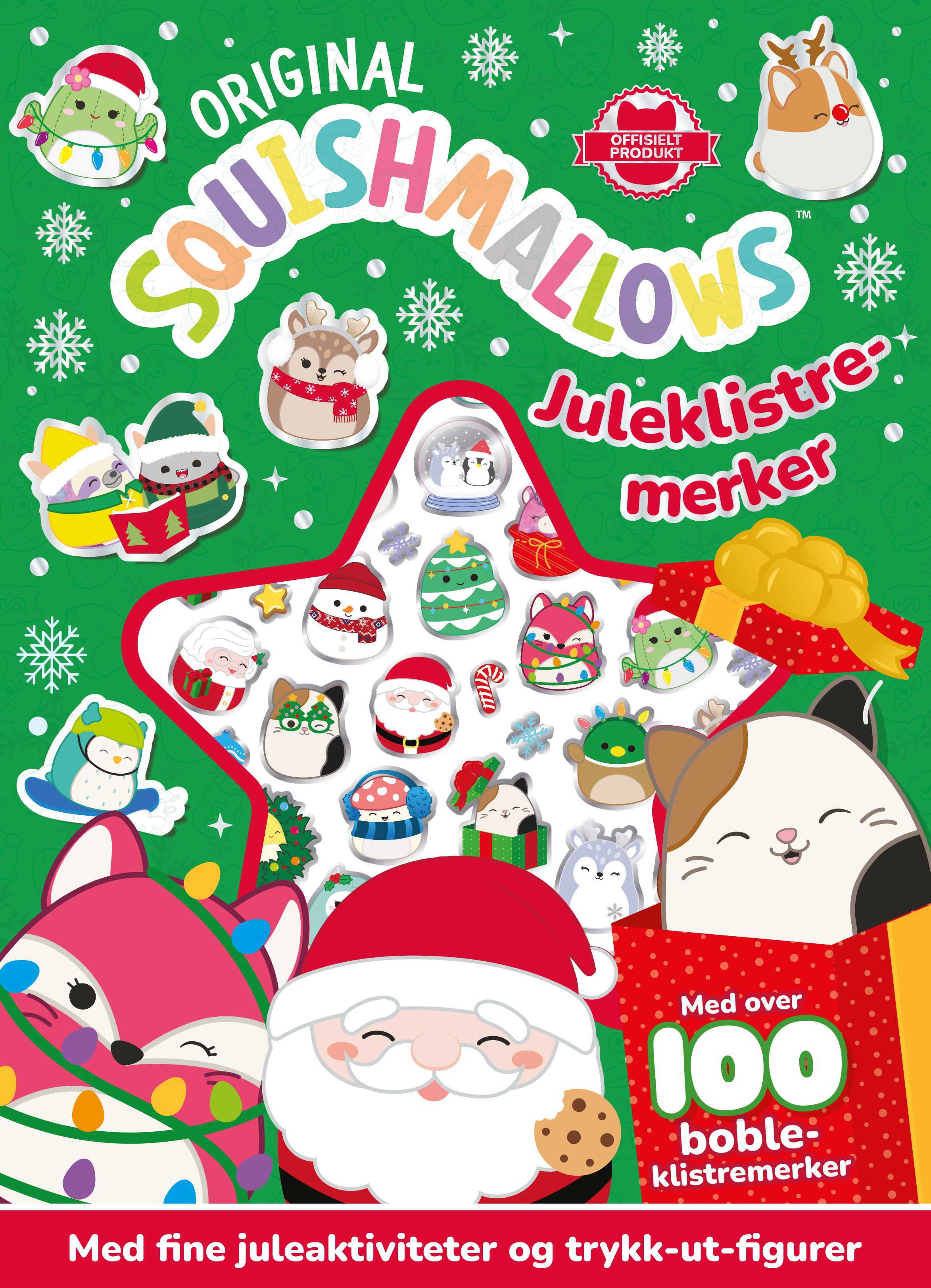 Squishmallows Jul. Bobleklistremerkebok - med fine juleaktiviteter og trykk-ut-figurer