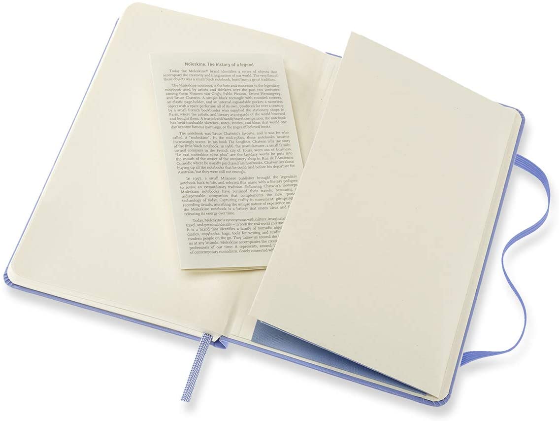 Moleskine Notatbok Hard P Linjert Hydrangea Blue