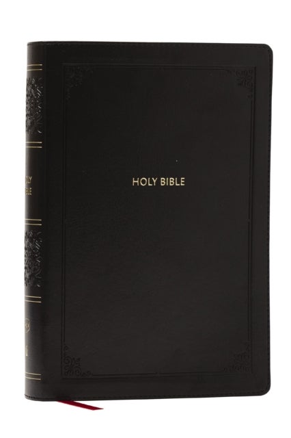 NKJV Giant Print End-of-Verse Reference Bible, Black Leathersoft, Red Letter, Comfort Print - Holy Bible