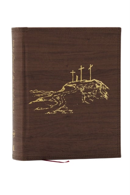 NKJV, Journal the Word Bible, Large Print: Reflect, Journal or Create Art Next to Your Favorite Verses (Brown Leathersoft over Board, Red Letter)