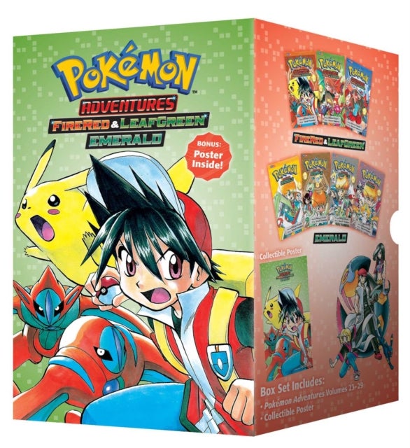 Pokemon Adventures FireRed & LeafGreen / Emerald Box Set - Includes Vols. 23-29