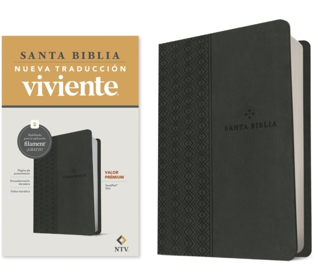 Biblia valor prémium NTV con Filament (SentiPiel, Gris)