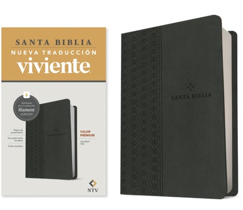 Biblia valor prémium NTV con Filament (SentiPiel, Gris)