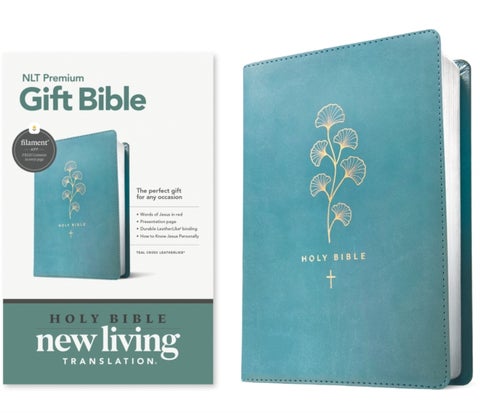 Premium Gift Bible Nlt, Filament Enabled (Leatherlike, Teal Cross, Red Letter)