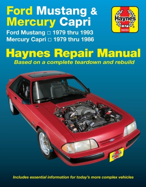 Ford Mustang, Ghia & Cobra (1979-1993) & Mercury Capri, Ghia & RS (1979-1986) in-line 4 cyl & 6 cyl,