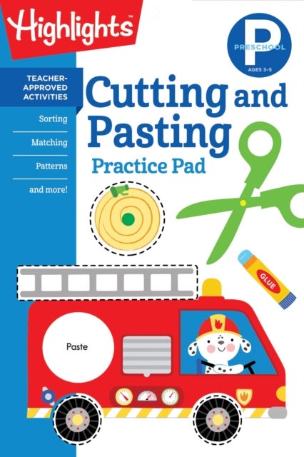 Preschool Cutting and Pasting - Scissor Skills Activity Book for Preschoolers, Practice Cutting Paper & More (Highlights Learn on the Go Practice Pads)