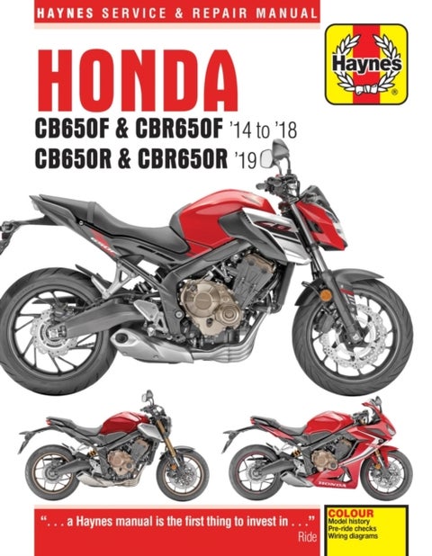 Honda CB650F & CBR650F, CB650R & CBR650R (14 - 19) - 2014 to 2019