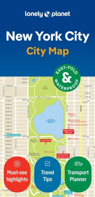 Lonely Planet New York City Map - Durable, Waterproof, Easy-Fold Planning Map with Attractions & Walking Tours