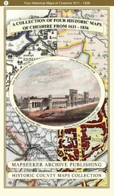 A Cheshire 1611 - 1840 - Fold Up Map that features a collection of Four Historic Maps, John Speed's