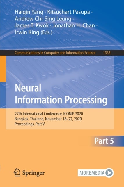 Neural Information Processing - 27th International Conference, ICONIP 2020, Bangkok, Thailand, November 18–22, 2020, Proceedings, Part V