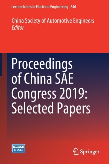 Proceedings of China SAE Congress 2019: Selected Papers