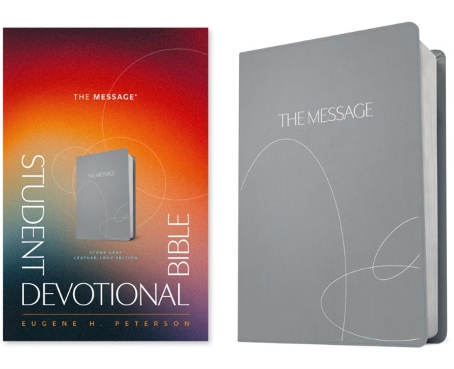 The Message Student Devotional Bible (Leather-Look, Stone Gray)