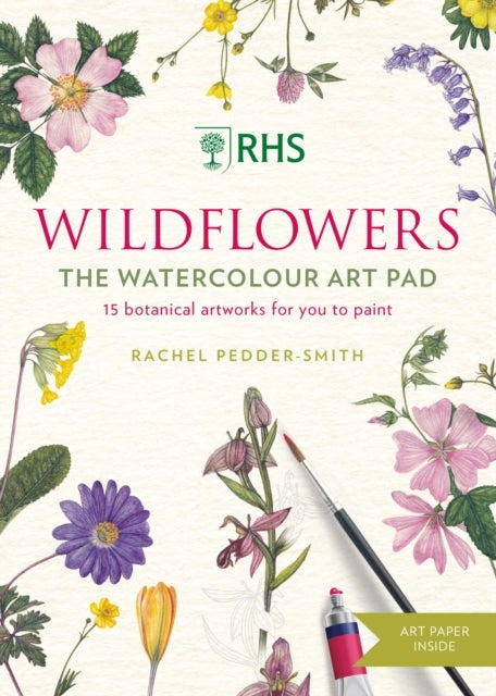 RHS Wildflowers Watercolour Art Pad - 15 botanical artworks for you to paint