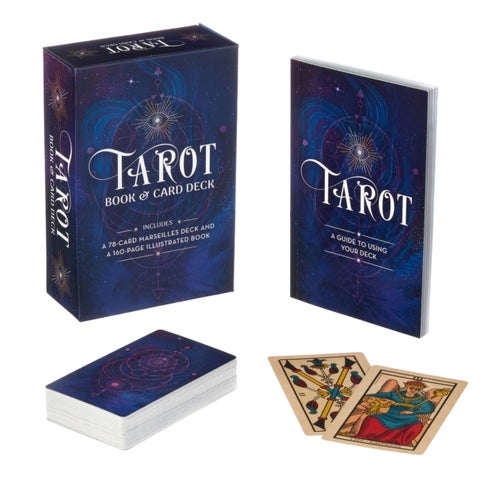 Tarot Book & Card Deck - Includes a 78-Card Marseilles Deck and a 160-Page Illustrated Book