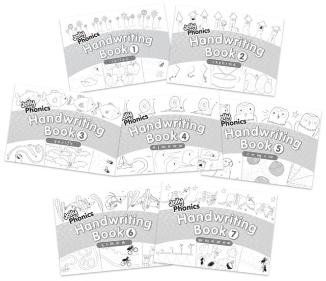Jolly Phonics Handwriting Books Complete Set (1-7) - In Precursive Letters (British English edition)
