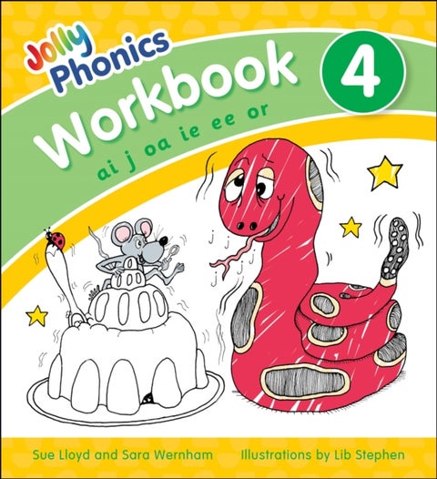 Jolly Phonics Workbook 4 - in Precursive Letters (British English edition)