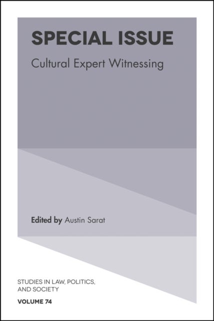 Special Issue - Cultural Expert Witnessing