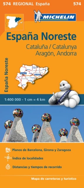 España noreste = España noreste : Cataluña/Catalunya, Aragón, Andorra : carte routière et touristiqu - Map