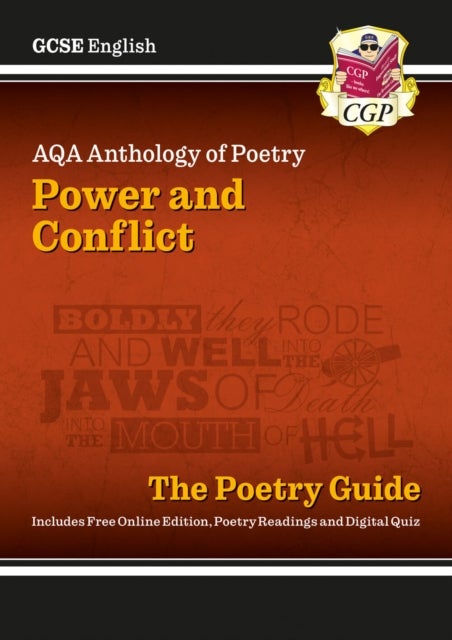 New GCSE English AQA Poetry Guide - Power & Conflict Anthology inc. Online Edition, Audio & Quizzes: