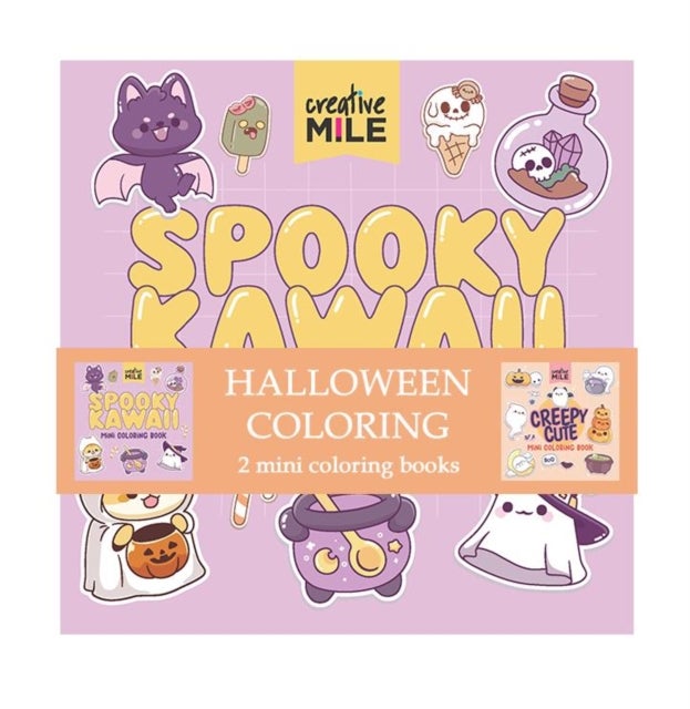 2 Pack Mini Colouring Book Spooky Kawaii