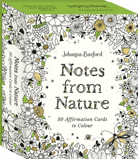 Johanna Basford's Notes from Nature - 30 Affirmation Cards to Colour