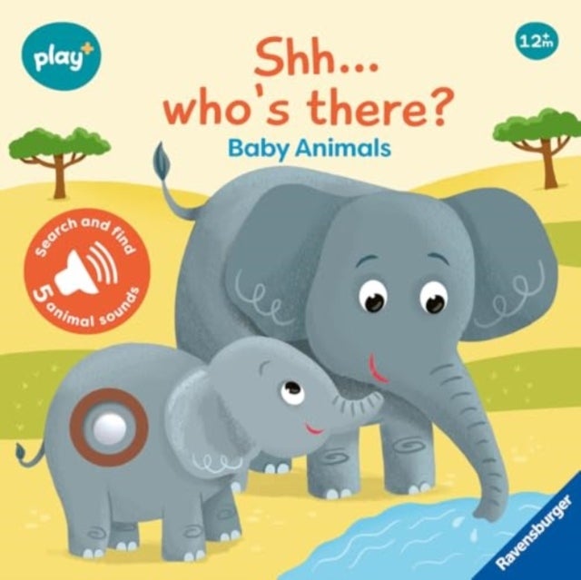 Ravensburger Play+ Infant & Toddler - Shh, Who's there? Baby Animals My First Seek and Find Sound Book - Search and find