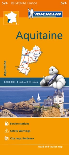 Aquitaine - Michelin Regional Map 524