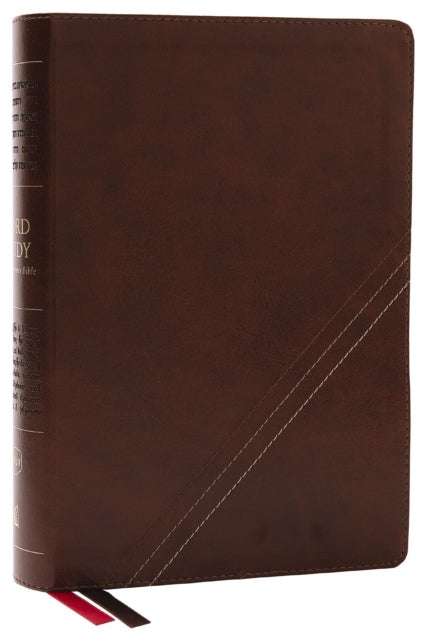 NKJV, Word Study Reference Bible, Leathersoft, Brown, Red Letter, Thumb Indexed, Comfort Print - 2,000 Keywords that Unlock the Meaning of the Bible