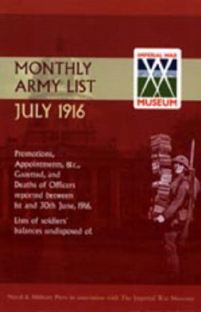 SUPPLEMENT TO THE MONTHLY ARMY LIST JULY 1916
