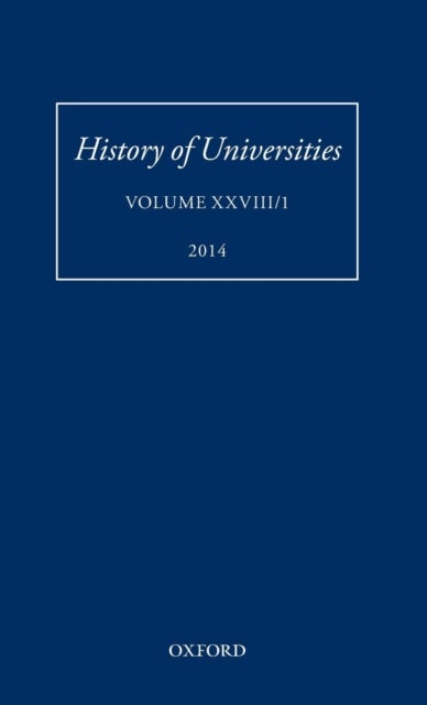 History of Universities - Volume XXVIII/1