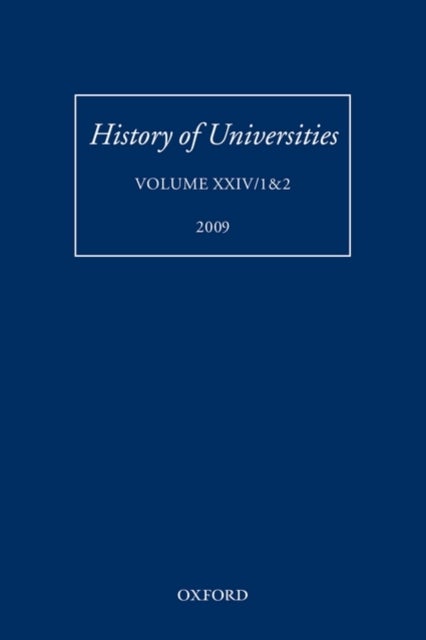History of Universities - Volume XXIV/1&2