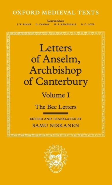 Letters of Anselm, Archbishop of Canterbury - Volume I