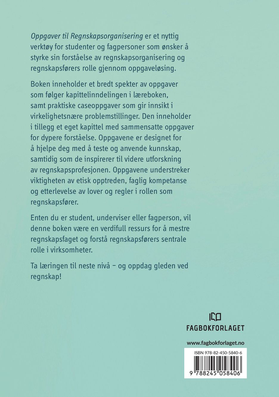 Oppgaver til Regnskapsorganisering