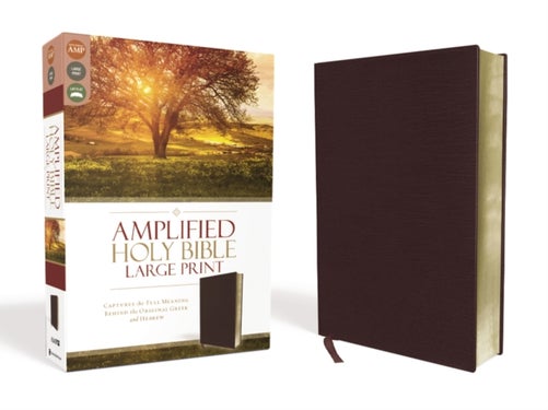 Amplified Holy Bible, Large Print, Bonded Leather, Burgundy - Captures the Full Meaning Behind the Original Greek and Hebrew