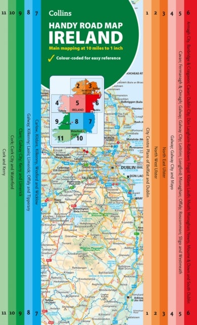 Map of Ireland Handy - Ideal for Route Planning
