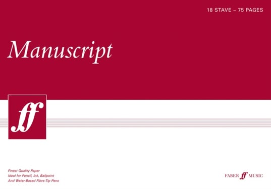 75-page A3 Manuscript Pad, 18-stave
