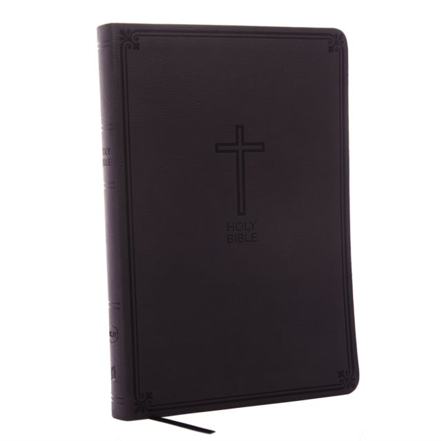 NKJV, Value Thinline Bible, Large Print, Charcoal Leathersoft, Red Letter, Comfort Print - Holy Bible, New King James Version