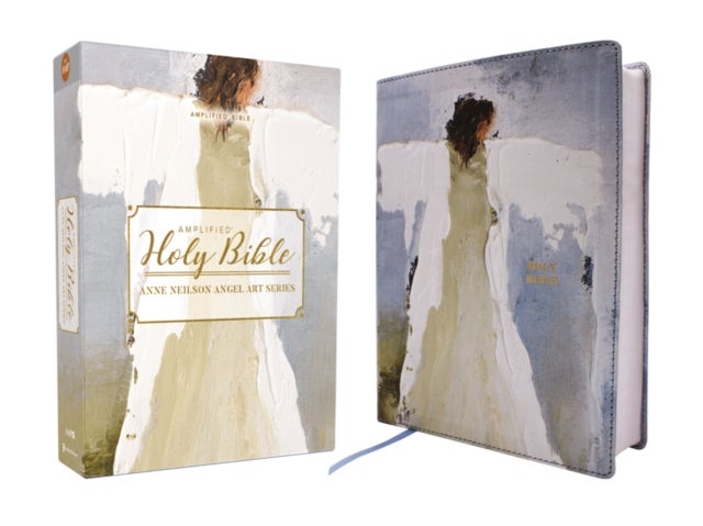 Amplified Holy Bible, Anne Neilson Angel Art Series, Double-Column Journal Edition, Leathersoft, Blue