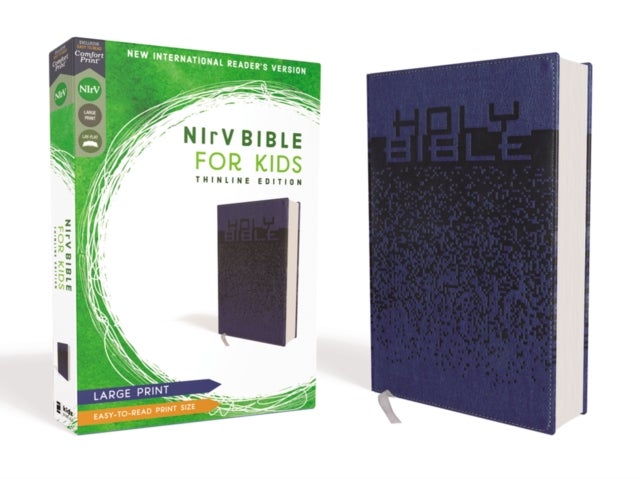 NIrV, Bible for Kids, Large Print, Leathersoft, Blue, Comfort Print - Thinline Edition