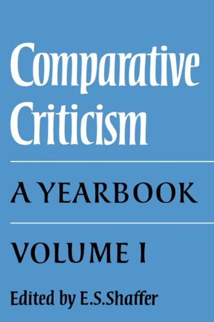 Comparative Criticism - A Yearbook