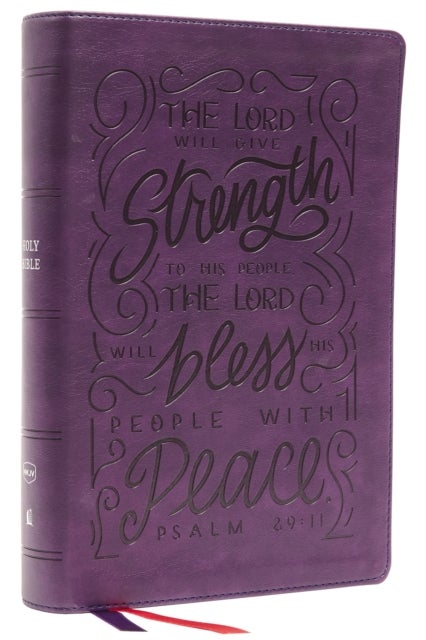 NKJV, Giant Print Center-Column Reference Bible, Verse Art Cover Collection, Leathersoft, Purple, Thumb Indexed, Red Letter, Comfort Print - Holy Bible, New King James Version