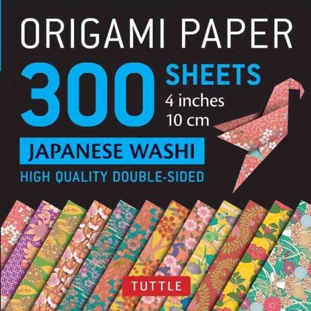 Origami Paper - Japanese Washi Patterns- 4 inch (10cm) 300 sheets - Tuttle Origami Paper: High-Quality Origami Sheets Printed with 12 Different Designs