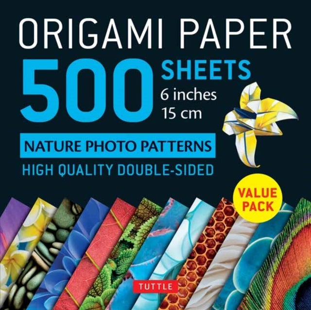 Origami Paper 500 sheets Nature Photo Patterns 6" (15 cm) - Tuttle Origami Paper: Double-Sided Origami Sheets Printed with 12 Different Designs (Instructions for 6 Projects Included)